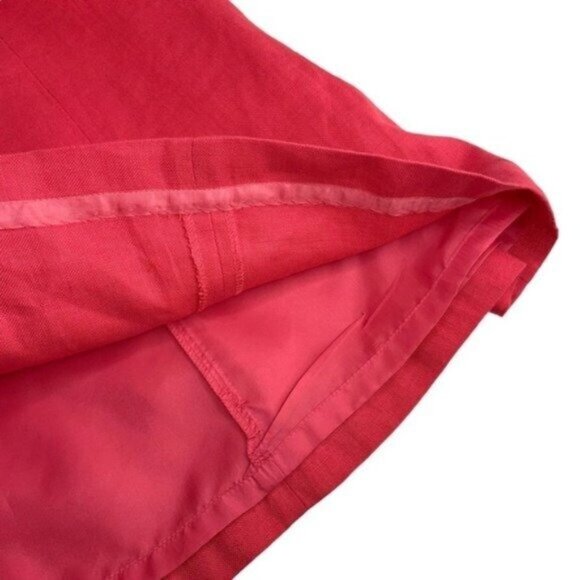 Talbots Irish Linen Hot Pink Dress Fit and Flare - Picture 5 of 7